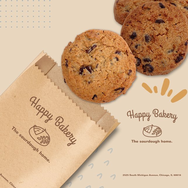 Sourdough Bread Minimalist Logo Classic Bakery Favour Bags (Sourdough Bread Minimalist Logo Classic Bakery Favor Bag)