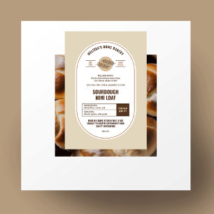 Sourdough Bread Modern Beige Bakery Cottage Law Food Label