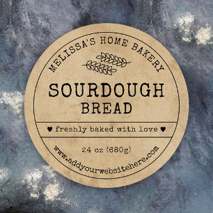 Sourdough Bread Rustic Vintage Farm Bakery Label
