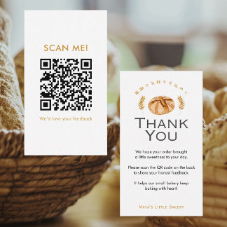 Sourdough Bread Wheat Leave a Review QR Code Business Card