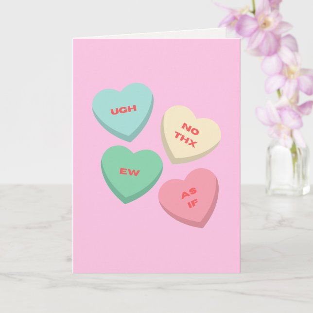 Sourhearts Anti-Valentine's Day Card (Orchid)