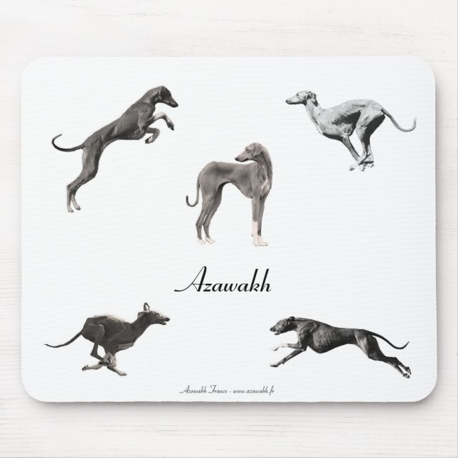 SOURIS Azawakhs black and white Mouse Pad (Front)