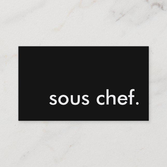 sous chef. business card (Front)