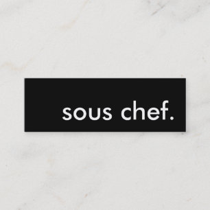 sous chef. mini business card