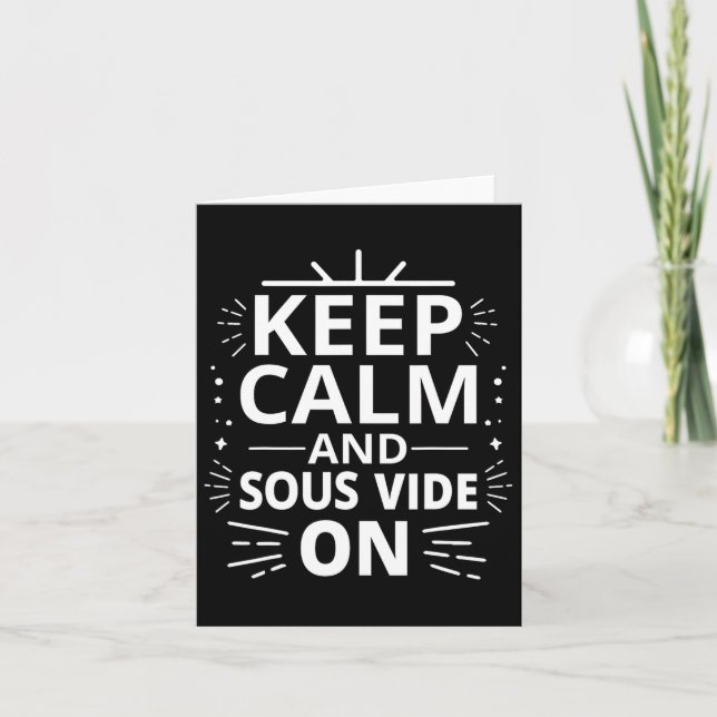 Sous Vide Cooking Quote For A Sous Vide Lover  Card (Front)