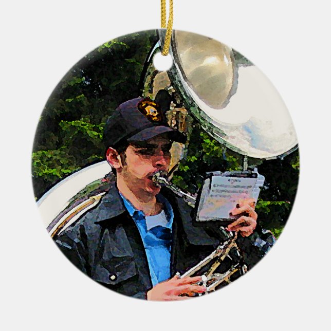 Sousaphone Ceramic Tree Decoration (Front)