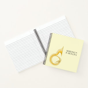 Sousaphone Marching Band Music Teacher Musician Notebook