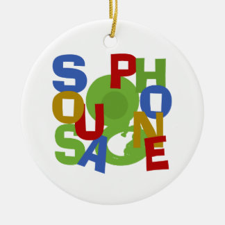 Sousaphone Photo Ceramic Tree Decoration