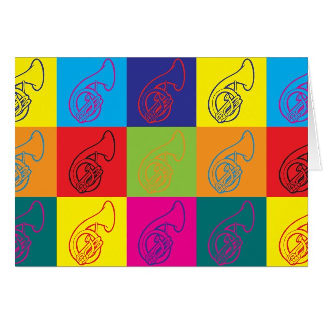 Sousaphone Pop Art (Front Horizontal)