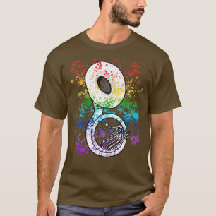 Sousaphone Rainbow Colours Sousaphonist Brass Musi T-Shirt