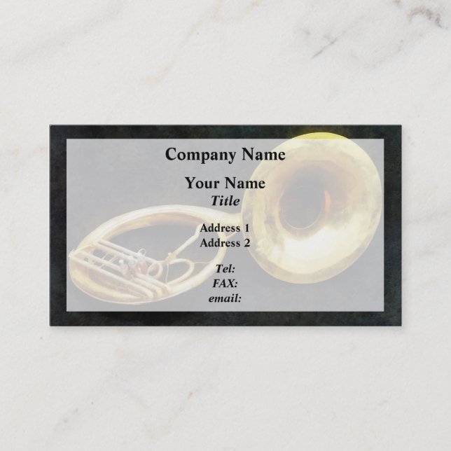 Sousaphone Still Life Business Card (Front)