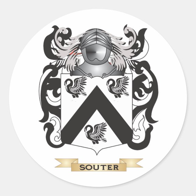 Souter Coat of Arms (Family Crest) Classic Round Sticker (Front)