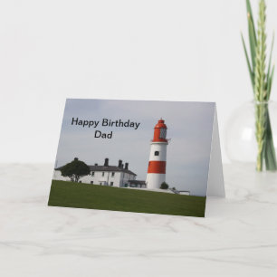 Souter Lighthouse  England  Happy Birthday Dad Card