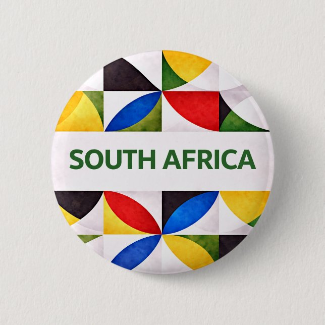 South Africa 6 Cm Round Badge (Front)