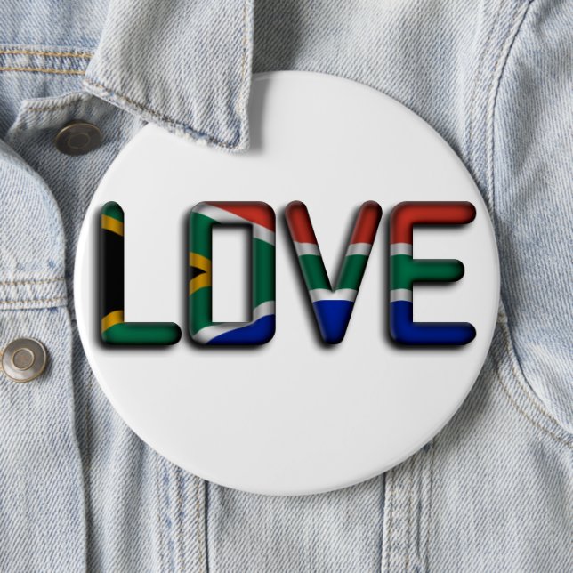 South Africa Beautiful Love Amazing Text Quote Art 6 Cm Round Badge (In Situ)