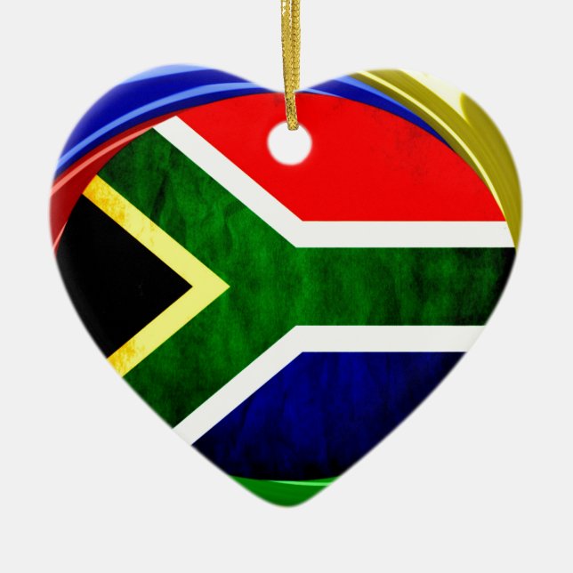 South Africa Ceramic Tree Decoration (Front)