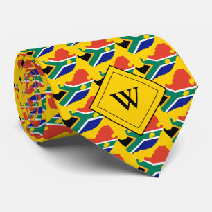 SOUTH AFRICA Christian Scripture Monogram YELLOW Tie