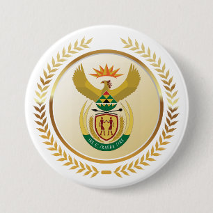 South Africa Coat of Arms 7.5 Cm Round Badge
