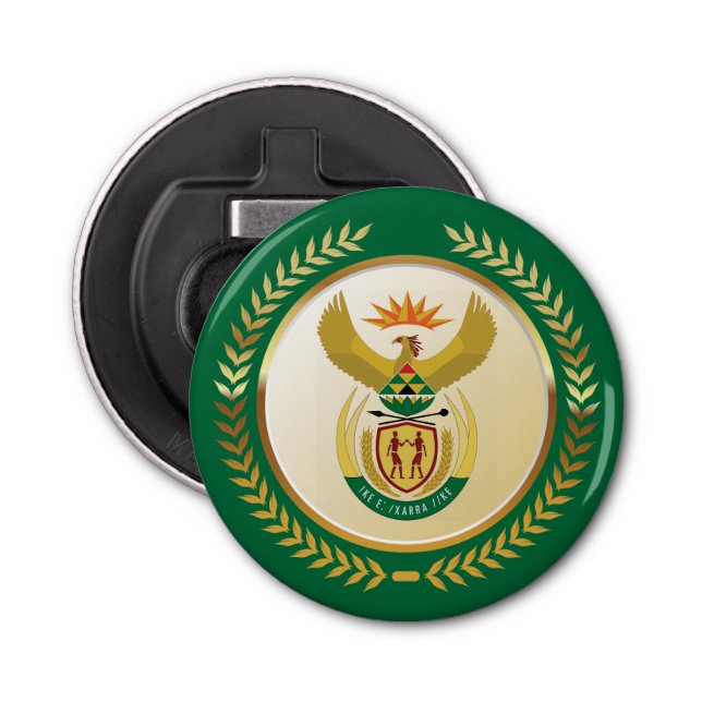 South Africa Coat of Arms Bottle Opener (Front)