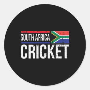 South Africa Cricket Flag Jersey Match Tournament Classic Round Sticker