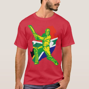 South Africa Cricket Player Batsman Design T-Shirt