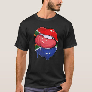 South Africa Fan Flag Mouth Soccer South African T-Shirt