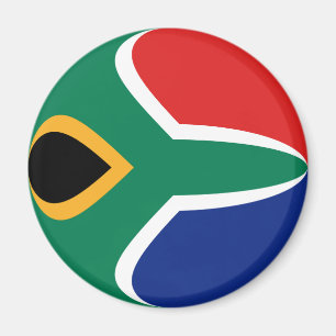 South Africa Fisheye Flag Magnet