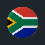 south africa flag 6 cm round badge<br><div class="desc">Flag of South Africa. The flag of South Africa was adopted on 27 April 1994, at the beginning of South Africa's 1994 general election, to replace the flag that had been used since 1928. The new national flag, designed by State Herald Frederick Brownell, was chosen to represent the new democracy....</div>
