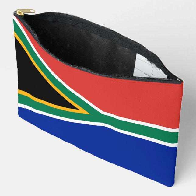 South Africa flag Accessory Pouch (Open)