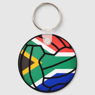 South Africa Flag  Ball Design Netball Key Ring