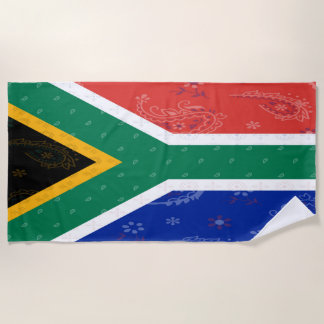 South AFrica Flag Beach Towel