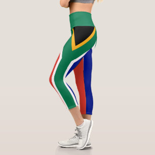 South Africa Flag Capri Leggings