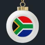 South Africa Flag Ceramic Ball Christmas Ornament<br><div class="desc">Search "wowsmiley" for more products like this one.</div>