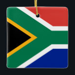South Africa Flag Ceramic Ornament<br><div class="desc">Customizable World Flag Products - Please feel free to add your own text.</div>