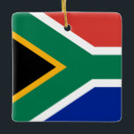 South Africa Flag Ceramic Ornament<br><div class="desc">Customizable World Flag Products - Please feel free to add your own text.</div>