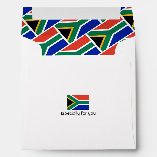 SOUTH AFRICA FLAG Custom Square Envelope (Back (Bottom))