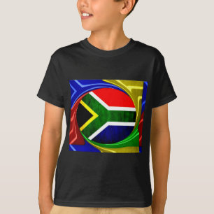 South Africa Flag: Dynamic Swirl Motif T-Shirt