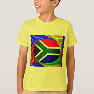 South Africa Flag: Dynamic Swirl Motif T-Shirt