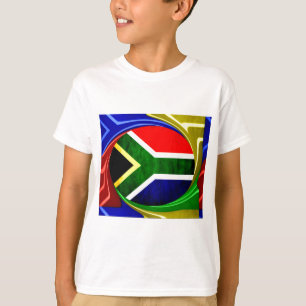 South Africa Flag: Dynamic Swirl Motif T-Shirt