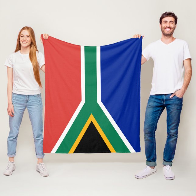 South Africa flag Fleece Blanket (In Situ)