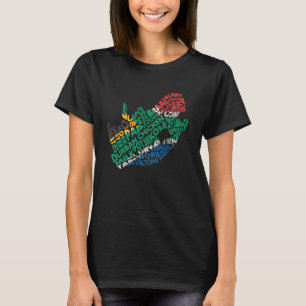 South Africa Flag Food Maps Africans T-Shirt