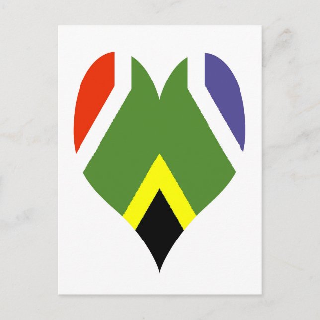 South Africa flag heart - Bokke Postcard (Front)