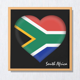 South Africa flag & Heart Pretoria holiday /sports Magnet
