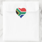 South Africa Flag Heart Sticker (Bag)
