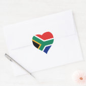 South Africa Flag Heart Sticker (Envelope)