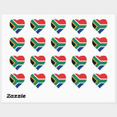 South Africa Flag Heart Sticker (Sheet)