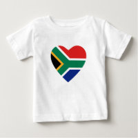 South Africa Flag Heart T-Shirt