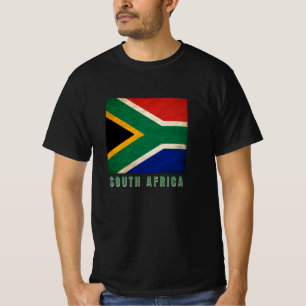 SOUTH AFRICA Flag, In Grunge, Design 2021 - T-Shirt