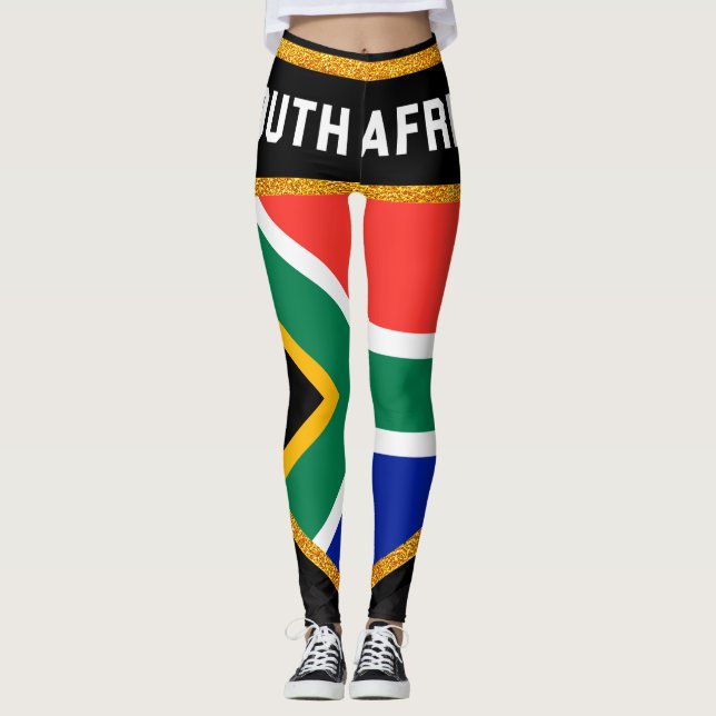 South Africa Flag Leggings (Front)