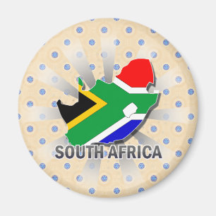 South Africa Flag Map 2.0 Magnet
